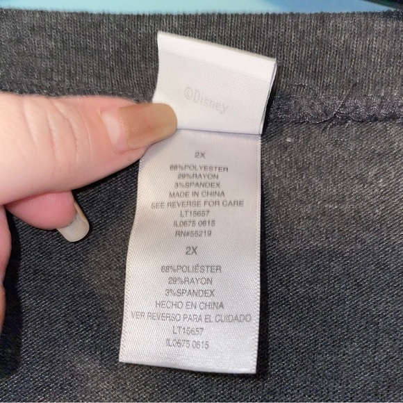 Disney Minnie Mouse Scoop Neck Lightweight Sweatshirt Size 2X - Picture 3 of 6